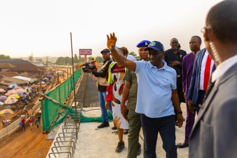 Gov. Okpebholo Inspects Ramat Park Flyover Amid Cheers in Benin, Edo