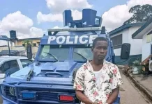 Suspect in Custody as Ghanaian Allegedly Steals Police Armoured Truck