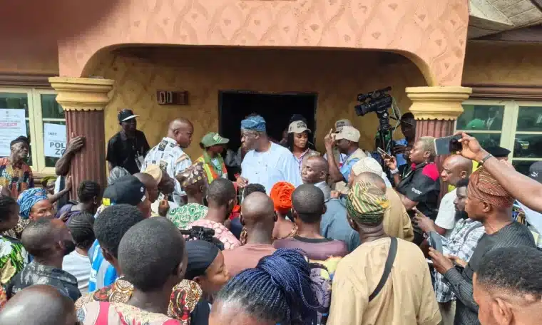 Ekiti poll: PDP candidate shows up at polling unit to cast vote